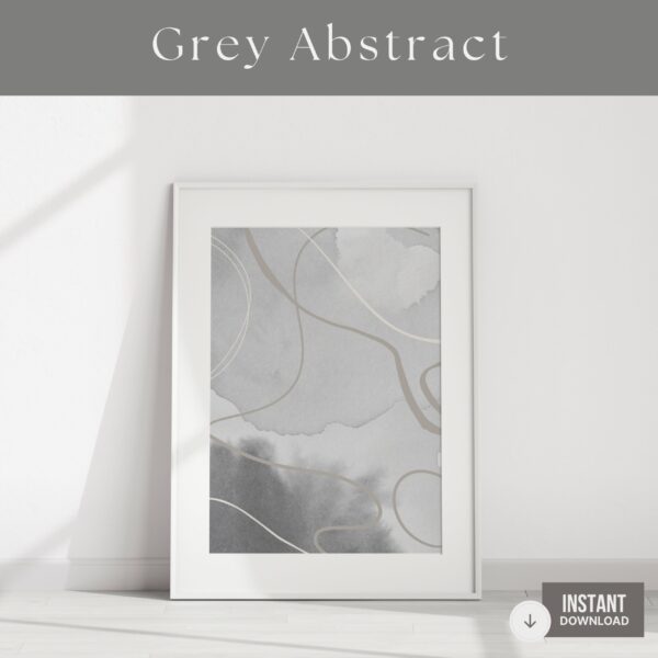 Grey Abstract wall art print